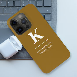 Minimal Gold Elegant Anspruchsvolles Luxe Monogram Case-Mate iPhone Hülle