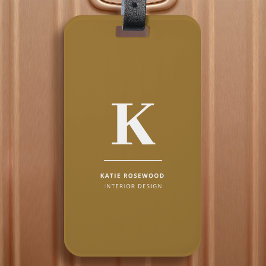Minimal Gold Elegant Anspruchsvolles Luxe Monogram Gepäckanhänger