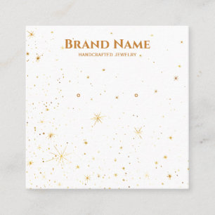 Minimal Gold Galaxy Earring Display Quadratische Visitenkarte