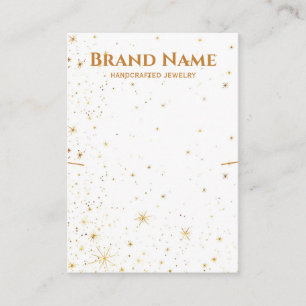 Minimal Gold Galaxy Necklace Display Visitenkarte