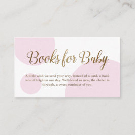 Minimal Gold Pink Rhyme Anfrage Bücher für Baby Begleitkarte