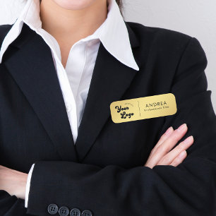 Minimal Gold Safety Button Business Company Logo