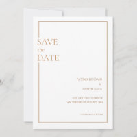 Minimal Gold-Script-Hochzeit für Muslime retten da