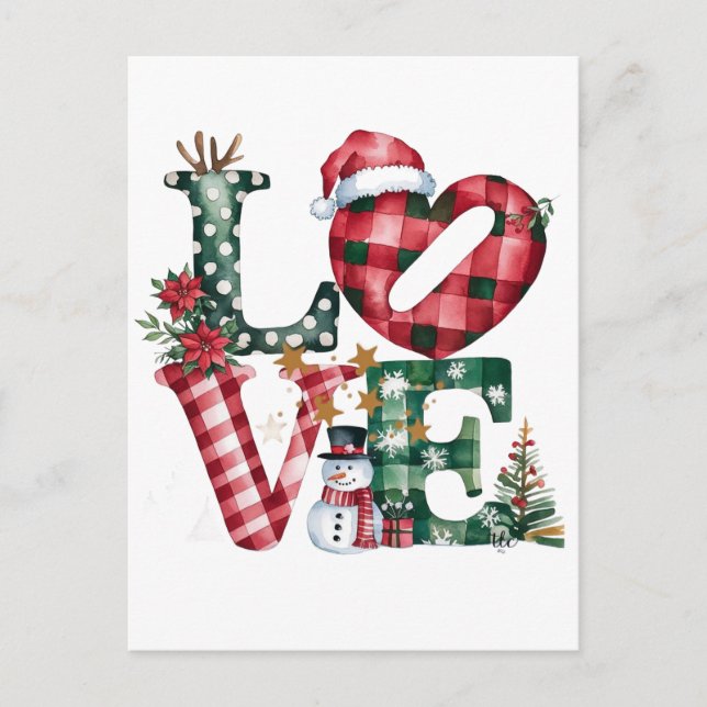 Minimal Golden Christmas Tree Card | Elegant Holid Postkarte (Vorderseite)