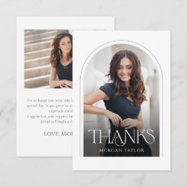 Minimal Graceful Elegance Arch 2 Foto Abschluss Dankeskarte