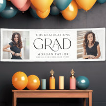 Minimal Graceful Elegance Foto Graduation Party