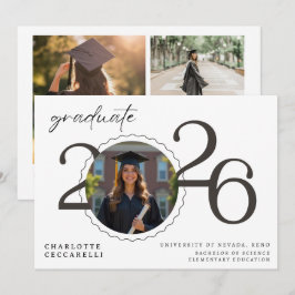 Minimal Graduation Announcement Einladung