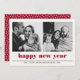 Minimal grafisch | Happy new year Collage 2 Foto Karte