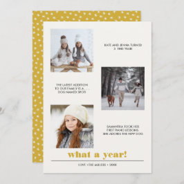 Minimal grafisch | Jahr im Überblick 3 Foto Collag Karte