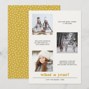 Minimal grafisch   Jahr im Überblick 3 Foto Collag Karte