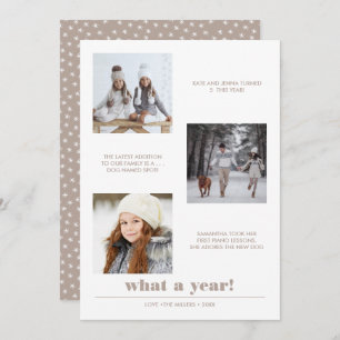 Minimal grafisch   Jahr im Überblick 3 Foto Collag Karte