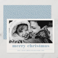 Minimal grafisch | Light Blue Frohe Weihnachten Fo