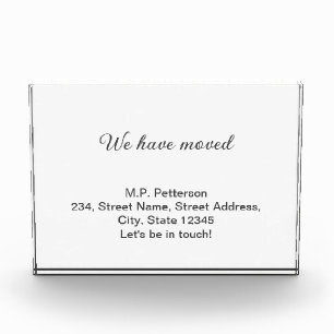 Minimal grau haben wir hinzugefügt Namen Adresse T Fotoblock