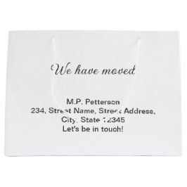 Minimal grau haben wir hinzugefügt Namen Adresse T Große Geschenktüte