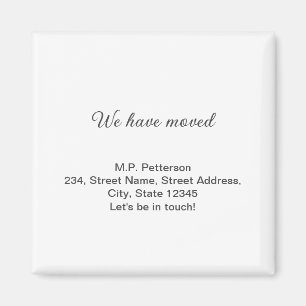 Minimal grau haben wir hinzugefügt Namen Adresse T Magnet