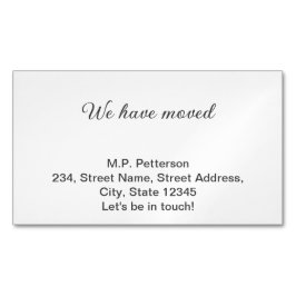 Minimal grau haben wir hinzugefügt Namen Adresse T Magnetische Visitenkarte