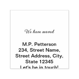 Minimal grau haben wir hinzugefügt Namen Adresse T Permastempel