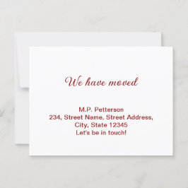 Minimal grau haben wir hinzugefügt Namen Adresse T Postkarte