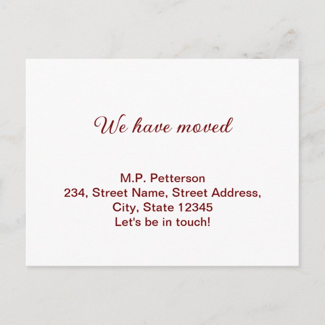 Minimal grau haben wir hinzugefügt Namen Adresse T Postkarte (Vorderseite)