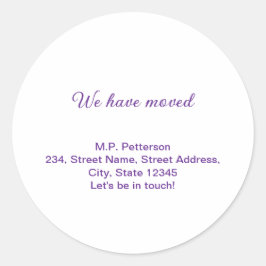 Minimal grau haben wir hinzugefügt Namen Adresse T Runder Aufkleber