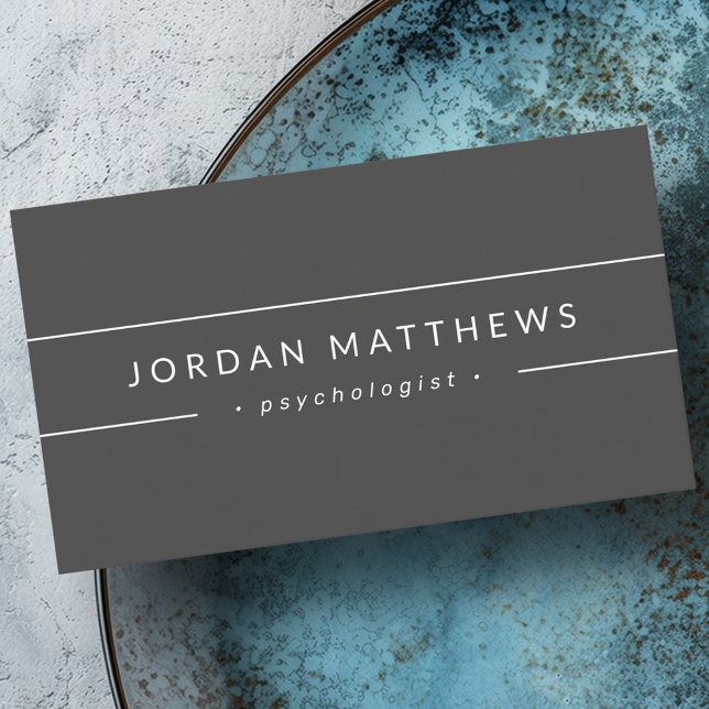 Minimal grau modern beruflich visitenkarte (Minimal gray modern professional business card)