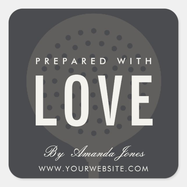 MINIMAL GRAU SCHWARZER SKIMMER KOCH ZUBEREITET MIT QUADRATISCHER AUFKLEBER (Vorderseite)