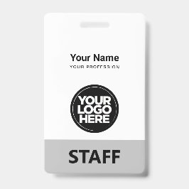 Minimal Graue Firmenlogos für Mitarbeiter Ausweis