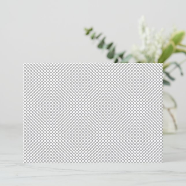 Minimal Gray Polka Dot Muster Save The Date (Stehend Vorderseite)