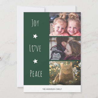 Minimal Green Joy Liebe Peace Foto Weihnachten