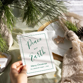 Minimal|Green Peace on Earth Christmas Card Einladung