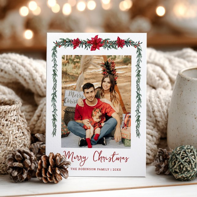 Minimal Greenery Garland Frohe Weihnachten 1 Foto (Von Creator hochgeladen)