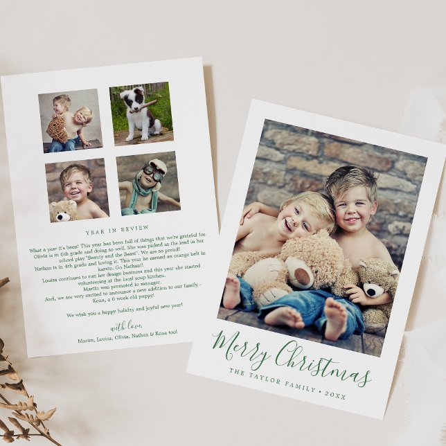 Minimal grün frohe Weihnachten Jahr in Überprüfung (Von Creator hochgeladen)