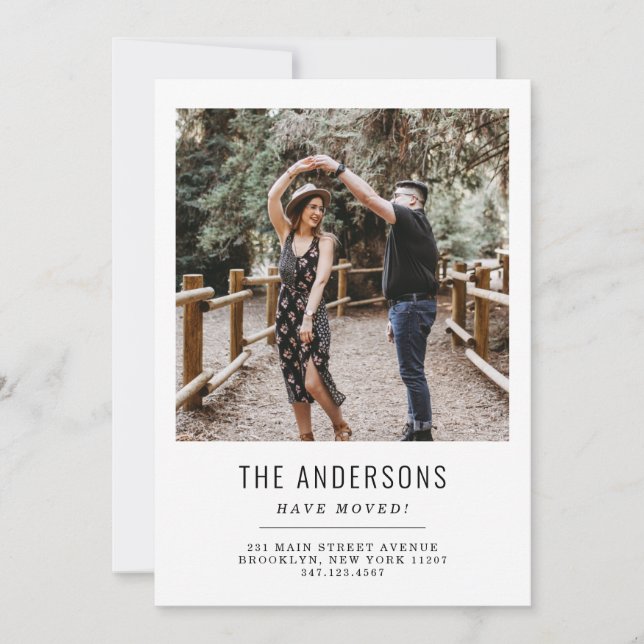 Minimal haben wir die Änderung des Adressenmodells Ankündigung (Vorderseite)