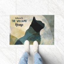 Minimal Hairless Cat Outdoor Entry Mat 