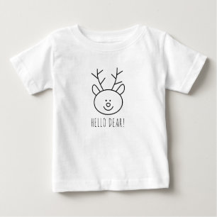 Minimal Hallo Liebe Weihnachten Rentier Baby T - S Baby T-shirt