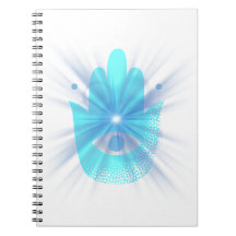 Minimal Hand & Eye Symbol Spiral Photo Notebook –