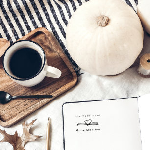 Minimal handgezeichnet Buch aus der Bibliothek von Gummistempel