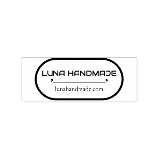 Minimal Handmade Business Address Stamp Gummistempel