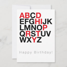 Minimal Happy Birthday Card – Modern Typography Einladung