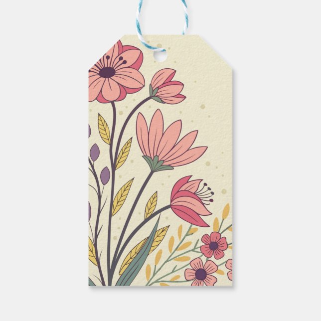 Minimal Happy Father's Day Round Sticker mit Hand Geschenkanhänger (Rückseite)