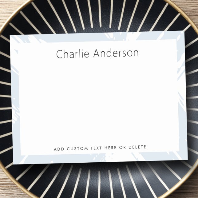 Minimal hellblaue Pinselstriche Post-it Klebezettel (Minimal light dusty blue bushstrokes product label post-it notes)