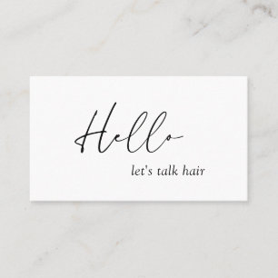 Minimal Hello Typografie QR Code Modernes Elegant Visitenkarte