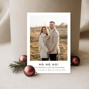 Minimal Ho Ho Ho Weihnachten Neu verheiratetes Fot