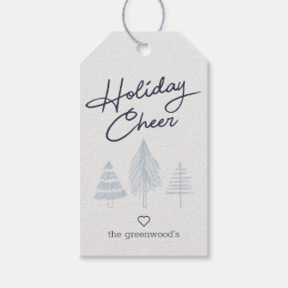 Minimal Holiday Cheer Geschenkanhänger