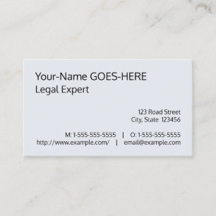 Minimal & Humble Law Beruflich Business Card Visitenkarte