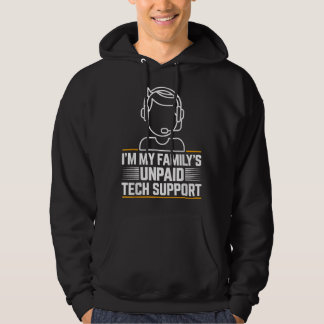 Minimal im my Familys unbezahlter technischer Supp Hoodie