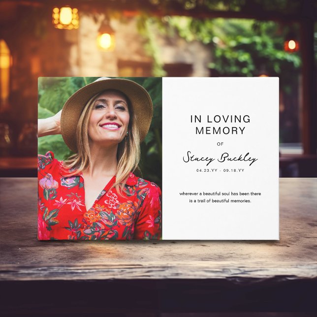 Minimal In Loving Memroy Photo Remembrance Gästebuch (Von Creator hochgeladen)