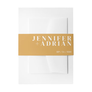Minimal Indian Yellow Invitation Bly Band