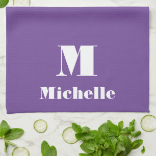 MInimal-Individuelle Name, erste Solid-Farbe Geschirrtuch
