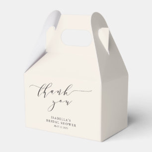 Minimal Ivory Cream Brautparty Vielen Dank Geschenkschachtel